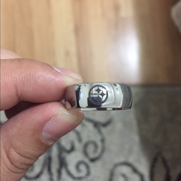 Pittsburgh Steelers Silver Arc Ring - Picture 2 of 6